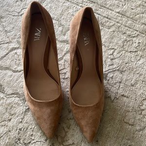 Suede tan shoes
